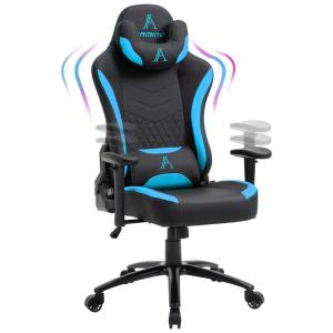 AJS Cadeira de Escritório Gamer Giratória, Reclinável e Ergonômica, Azul