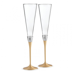 Conjunto de Taças, Estilo Clássico com Capacidade de 160mL e Material de Vidro, Wedgwood, Prata e Dourado