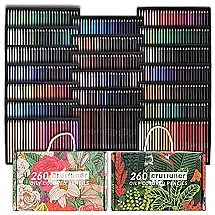 Kit Lápis de Cor Profissional com Estojo 520 peças, Bajotien