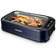 Churrasqueira Elétrica Portátil 1500W, 110v, CUSIMAX, Azul Escuro