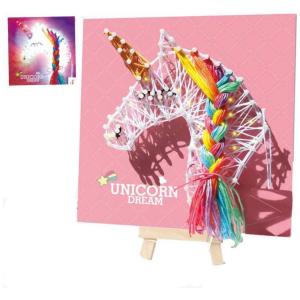 Kit Faça Você Mesmo DIY Unicórnio com Luzes LED, Idade Recomendada 6 ou mais, GEMKARRY AS001, Branco