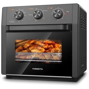 Forno Elétrico de Bancada 19L 5 em 1 Multifunções em Aço Inoxidável, 1300W, 110v, WEESTA, Preto