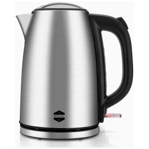 Chaleira Elétrica 1.7L com Desligamento Automático e Proteção de Fervura, 1500W, 110v, MIOSAL 11024, Prateado