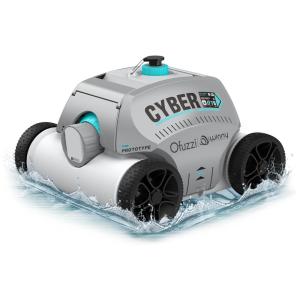 Robô Limpador de Piscina sem Fio com Bateria até 2H, Potência de Sucção 1,5X e Carga Rápida, Ofuzzi Cyber 1200, Cinza