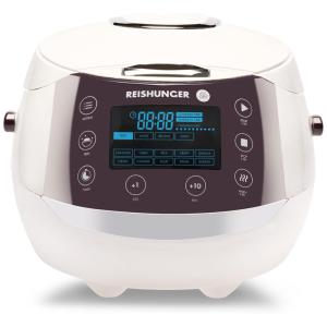 Panela de Arroz Elétrica 1.9L, com 12 Predefinições e Tela LCD, Branca, 110v, REISHUNGER Vit, Branco