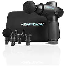 Massageador Pistola Elétrico Profissional Sem Fio 4 Acessórios Ergonômica, HEROPROOF, Preto