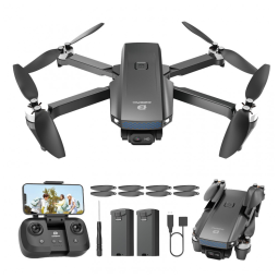 Drone DEERC com Câmera 1080P, D20S FPV Mini para Crianças e Adultos Iniciantes, Quadricóptero RC Dobrável com Motor sem Escova, 2 Baterias