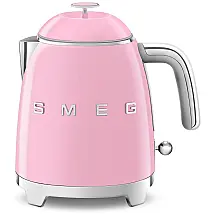 50s Mini Chaleira Elétrica 800 mL Aço Inoxidável 240V, 1400W, SMEG KLF05, Rosa