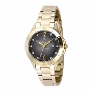 Relógio Feminino TechnoMarine Luna Tides com Mostrador Madrepérola 33mm, Dourado TM826003