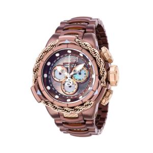 Relgio masculino Subaqua Alpha Swiss Ronda 5040.F calibre com mostrador em madreprola - 50,5 mm. Rosa ouro. Marrom