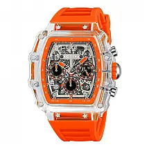 Relógio Masculino Invicta Activa X com Mostrador Esqueleto 44,3mm, Laranja ACW2305003