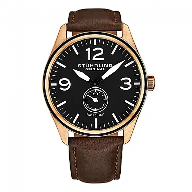 Relógio Aviador Stuhrling 42mm, Mostrador