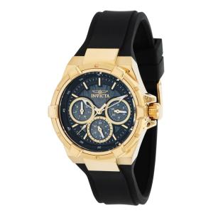 Relógio Feminino Aviator com Mostrador Madrepérola, Invicta 37303, Preto e Dourado