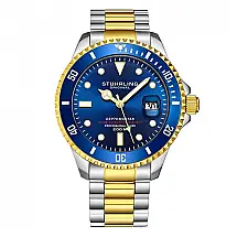 Relógio Swiss Automático Depthmaster 42mm, Mostrador Azul, Pulseira Aço Inoxidável Prateada com Fivela Stuhrling