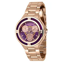 Relgio feminino anjo com mostrador em madreprola - 36 mm. Ouro Rosa 39603