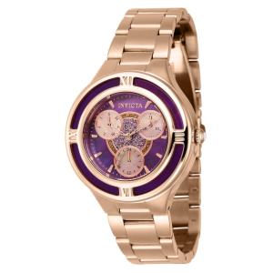 Relgio feminino anjo com mostrador em madreprola - 36 mm. Ouro Rosa 39603