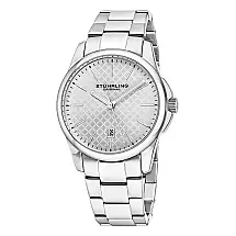 Relógio Masculino Stuhrling Argyle 42mm Quartzo, Aço Inoxidável Prata, Design Moderno e Elegante
