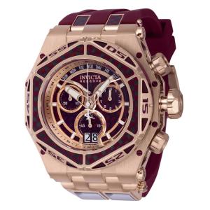 Relgio masculino Reserve Carbon Hawk Swiss Ronda 8040.N calibre - 54,5 mm. Rosa ouro. Borgonha 38903