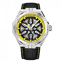 Relógio Masculino Stuhrling Gio 379 Automático, Caixa 41 mm, Preto Elegante e Resistente
