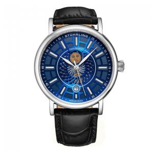 Relógio Masculino Stuhrling Dueto 899 Quartzo 42mm, Preto e Azul