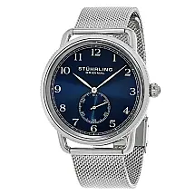 Relógio Masculino Stuhrling Classique 40mm Quartzo, Aço Inoxidável Prata, Design Clássico e Elegante