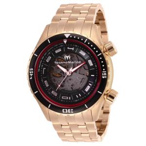 Relógio Masculino Automático TechnoMarine Manta Dual Zone Mecânico, Invicta TM218013, Ouro Rosa