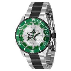 Relgio Invicta NHL Dallas Stars Unissex - 38mm em Ao Preto ZG-42213