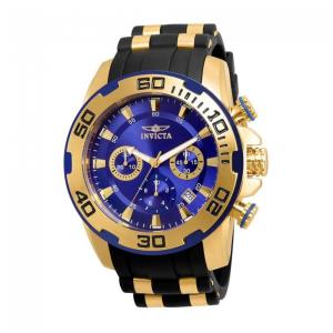 Relógio Masculino Pro Diver SCUBA, Invicta 22313, Preto, Dourado e Azul