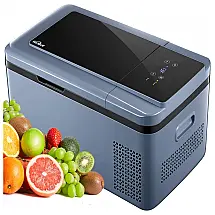 Mini Geladeira Automotiva kealive, Portátil, 12 , 24V DC e 110V AC, 18L, Azul