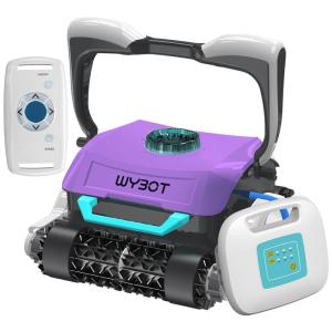 Robô Limpador de Piscina com Sucção Ultra Forte, Escalada de Parede e Controle Remoto, WYBOT, Branco