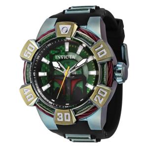 Relógio Masculino Automático Star Wars Boba Fett, Invicta 40613, Preto e Verde