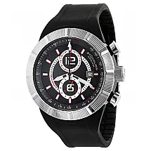 Cronógrafo Stuhrling Florio 256 com 50mm de diâmetro e pulseira 332B613.