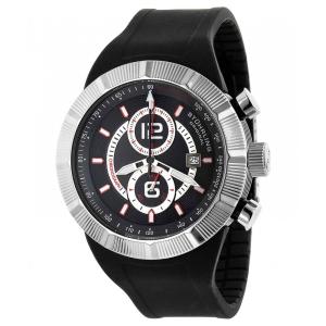 Cronógrafo Stuhrling Florio 256 com 50mm de diâmetro e pulseira 332B613.