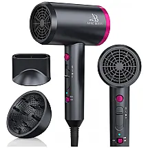 Secador de Cabelo com Difusor para Cabelos Cacheados, 1800W Secador Iônico para Mulheres e Homens, Secagem Rápida, Leve, Baixo Ruído