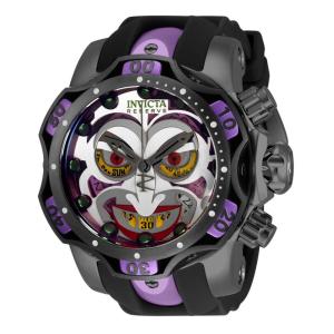 Relógio Masculino Invicta DC Comics Joker 52, Preto e Roxo 33813