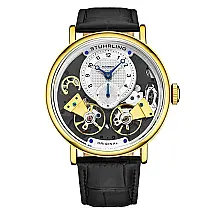 Relógio Masculino Stuhrling Ares Automático, Caixa 43mm, Preto Elegante e Resistente