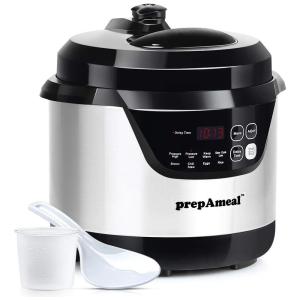 Panela de Pressão Elétrica 6L com 8 Predefinições e Painel de Led, Branca, 110v, PREPAMEAL, Branco