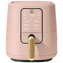 Fritadeira elétrica air fryer Beautiful 3L TurboCrisp rosa com touchscreen, 4 programas, cesto antiaderente, 1200W, 110V