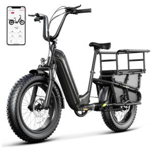 Bicicleta Elétrica 1500W Pico, Bateria 48V 15Ah, Autonomia 128 km, Pneus 20x4.0", Freios Hidráulicos, Suspensão, 7 Marchas, Tela LCD