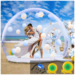 Casa de Bolha Inflável TPU 10 pés com Duplo Duto de Ar Aprimorado, Casa de Pula-Pula de Balão Comercial com Piscina de Bolhas, UTOBSPORT