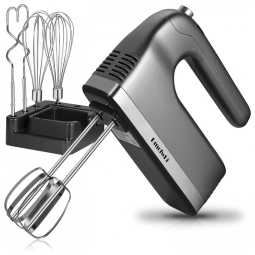 DmofwHi Batedeira de Mão 9 Velocidades 400W Digital Temporizador 6 Acessórios Aço Inoxidável Vermelho 110V