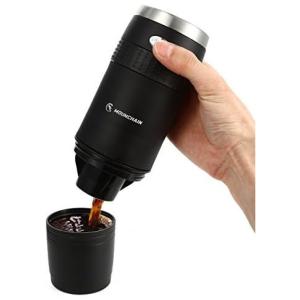 Cafeteira Elétrica Expresso Compacta e Automática, á Bateria, 150 mL, MOUNCHAIN 17108, Preto