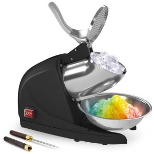 OKF Máquina de Raspadinha Industrial, Aço Inoxidável, 99 kg, h, 110V, Preta