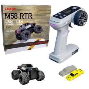 Mini Carro RC Escala 1:58 Controle Remoto 2.4GHz com 2 Carrocerias Substituíveis, LDARC LB01