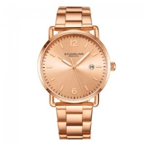 Relógio Masculino Stuhrling Oslo 3902 Quartzo 38mm, Rose Gold