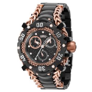 Relgio feminino Gladiador com diamante de 0,58 quilates - 43,2 mm. Rosa ouro. Preto 41123