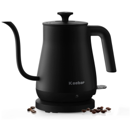 XH ZCQ07B S Chaleira Elétrica 800mL com Aquecimento Rápido e Tela LCD Touch, 1000W, 110v, KEEBAR, Prateado