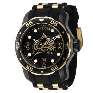 Relgio Masculino Invicta NHL Colorado Avalanche - 48mm, Ouro e Preto - ZG-42323