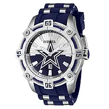 Relgio masculino Invicta NFL Dallas Cowboys em ao azul de 52 mm - ZG-43323.