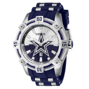 Relgio masculino Invicta NFL Dallas Cowboys em ao azul de 52 mm - ZG-43323.